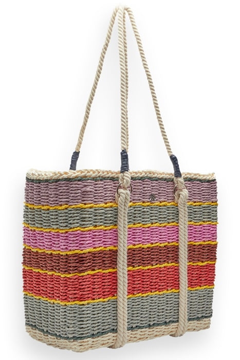 SWIMWEAR COLLECTION - PAPER STRAW SHOPPER BAG SOFT ICE 4