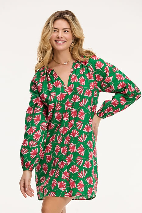 RHODES DRESS BEACH BLOSSOM TROPIC GREEN BLOSSOM 1