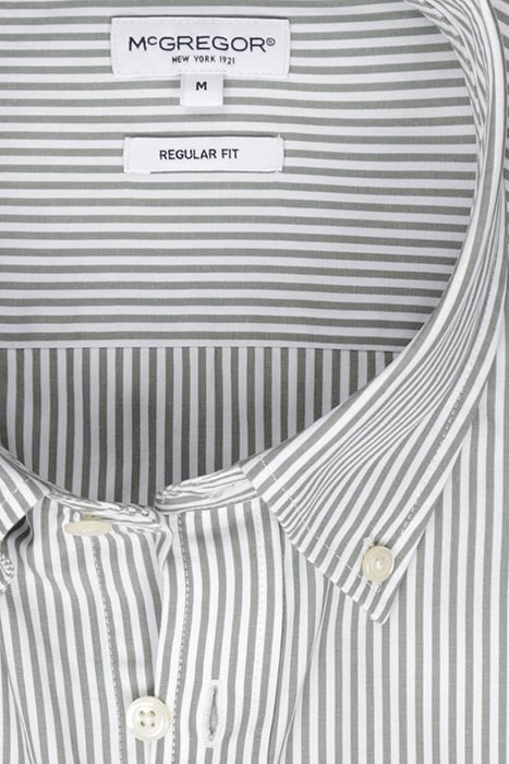 STRIPED POPLIN SHIRT DARK SAGE 4