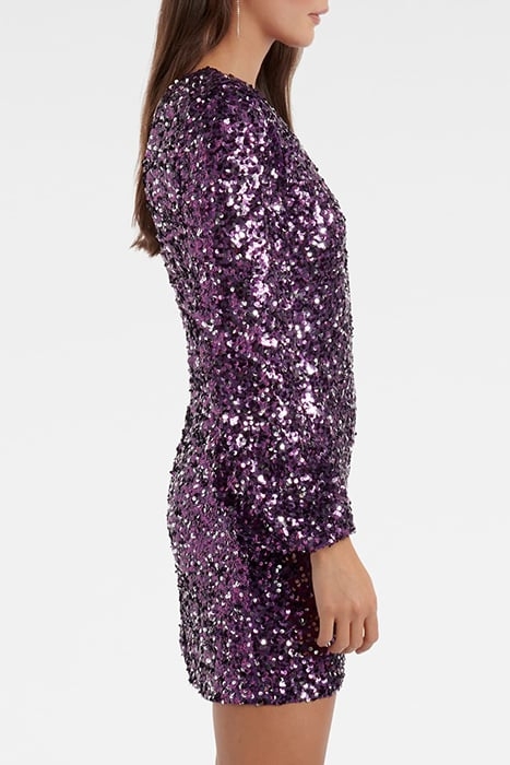 CAMDEN SEQUIN MINI DRESS PURPLE 5