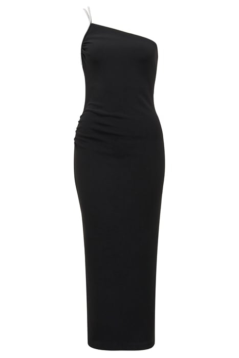 JADA EMBELLISHED TRIM MIDI DRESS BLACK 3