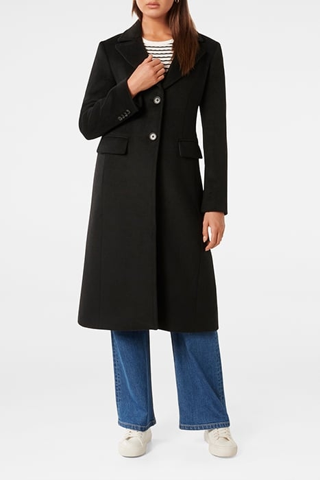 REBECCA 2 BUTTON COAT BLACK 1