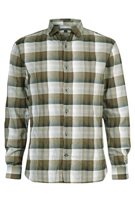 ROSS SLIM FIT LS SPORT SHIRT BLUFF EDGE BOTTLE GREEN 1