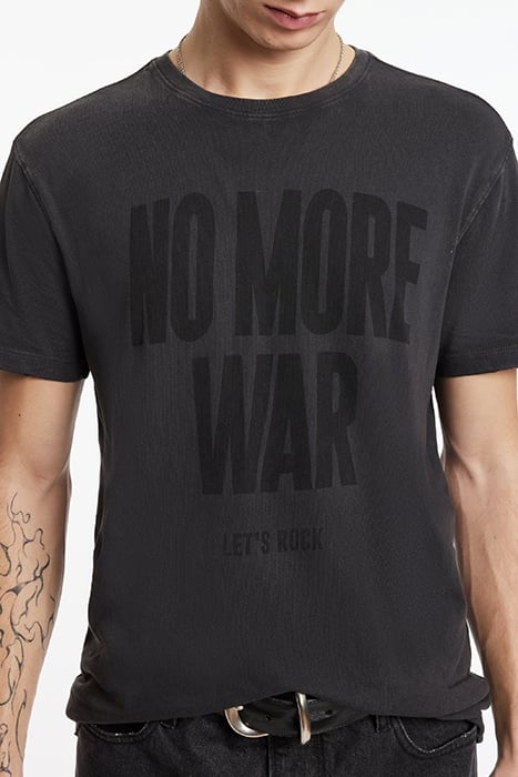 SS CREW TEE - NO MORE WAR CHARCOAL 3