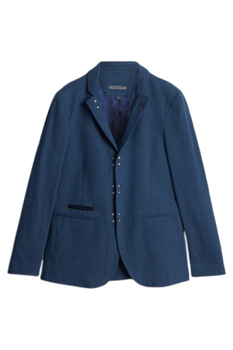 SLIM FIT NOTCH LAPEL JACKET WITH H B CLO COSMOS BLUE 2