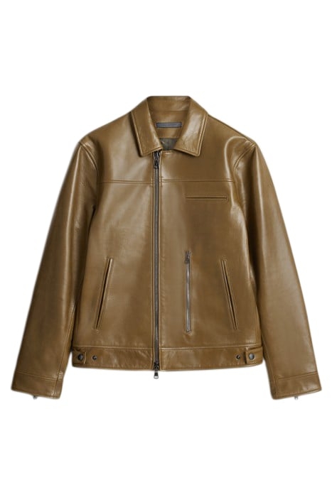 ZIP CLOSURE SLIM FIT MOTO JACKET MULTI Z BROWN SUGAR 2