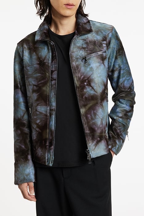 DOUBLE ZIP FRONT JACKET WITH MULTI ZIP P FROST BLUE 1