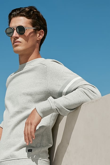 MOORE-BAND | CREW NECK SWEATER LIGHT GREY MELANGE 3