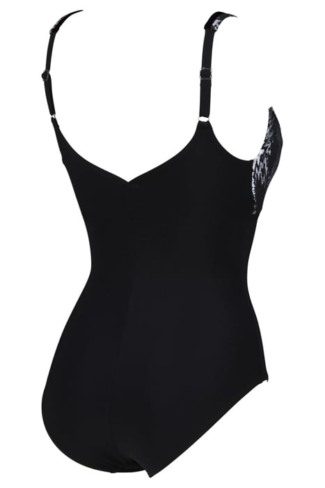 W ZORA WING BACK ONE PIECE C-CUP BLACK MULTI-BLACK 4