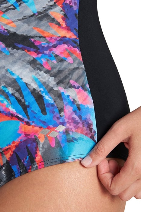 W FRIDA WING BACK ONE PIECE BLACK MULTI-BLACK-BRIGHT B 5