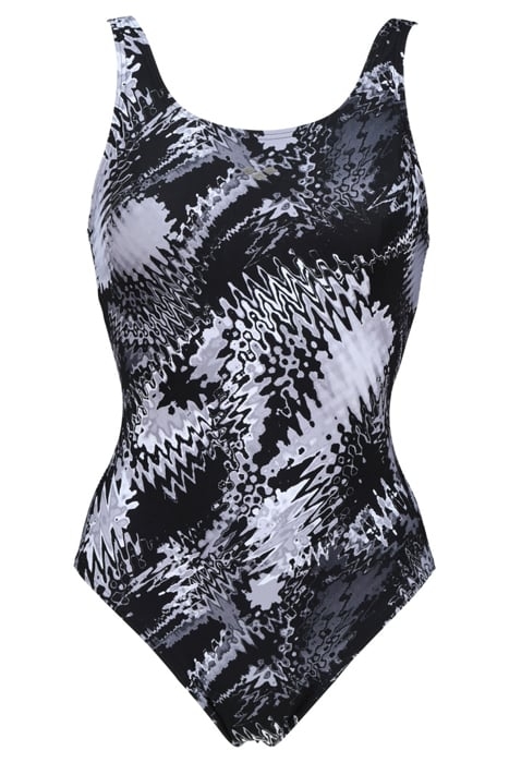 W ZORA U BACK ONE PIECE D-CUP BLACK MULTI 1