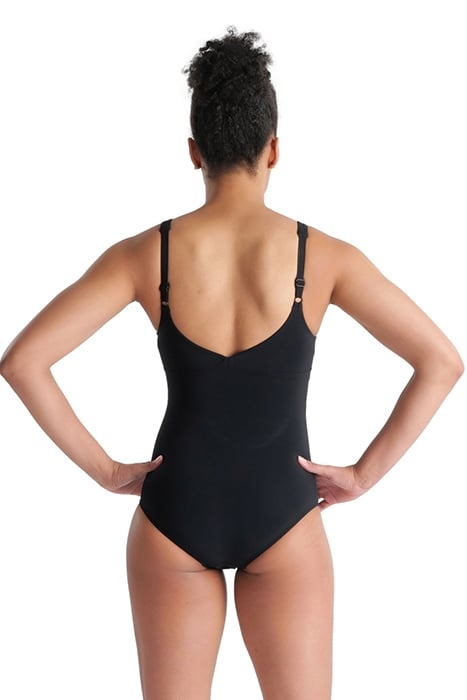 W JEWEL ONE PIECE BLACK-PEONIA RED 2