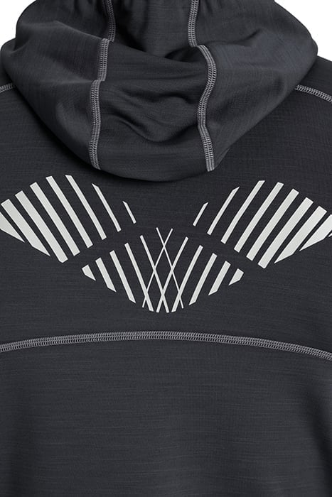 MEN'S HOODED JACKET SPACER LOGO BLACK 5