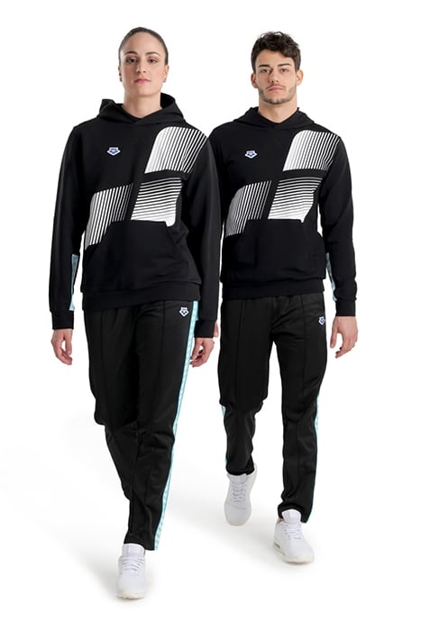 ARENA ICONS HOODED SWEAT SOLID LOGO BLACK-WHITE-BLUE DIAMOND 1