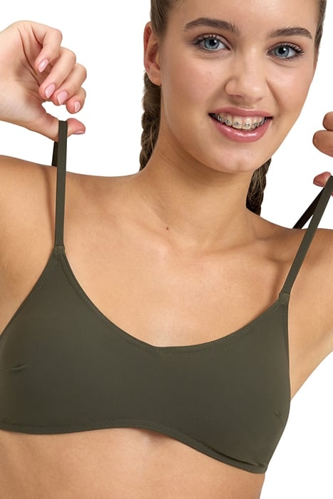 WOMEN'S ARENA SOLID BIKINI BANDEAU DARK OLIVE 8