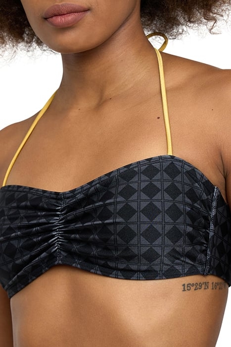 WOMEN'S ARENA 50TH BIKINI BANDEAU BLACK MULTI-GOLD 8