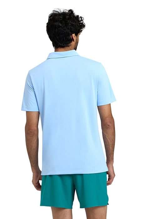 MEN'S POLOSHIRT SOLID AQUA-NAVY 2