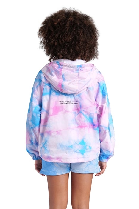 WOMEN'S HOODED JACKET MPH CYAN MULTI TIE&DYE 2