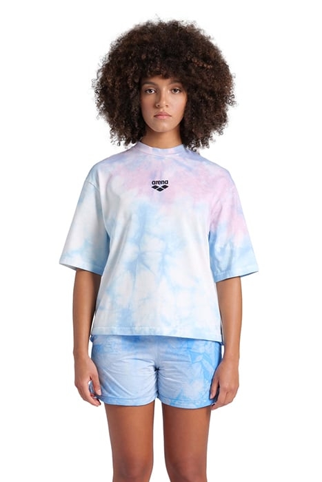 WOMEN'S SHIRT MPH CYAN MULTI TIE&DYE 1