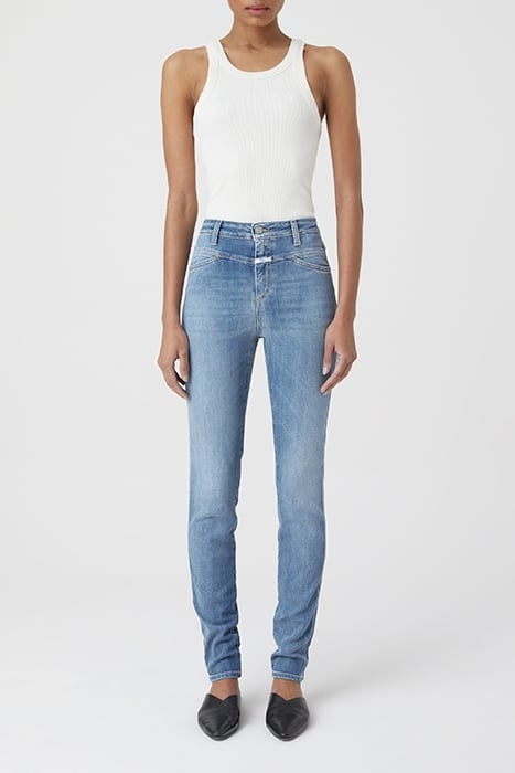 SKINNY PUSHER LONG JEANS MID BLUE 3