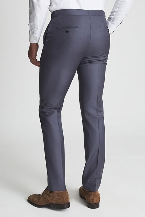 HIKED-WOOL SUIT PANTS BLUE 2