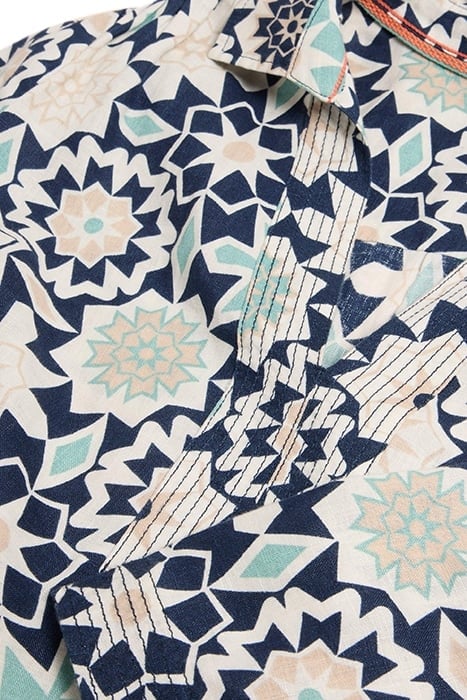 BLAIRE LINEN TUNIC NAVY PRINTED 4