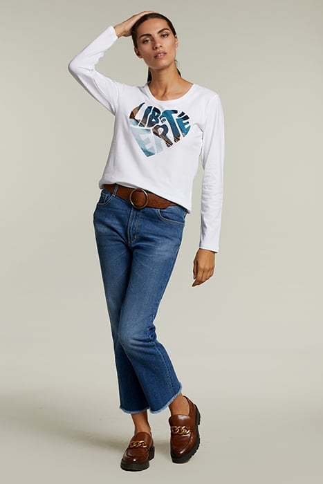 WHITE CREW NECK T-SHIRT 1