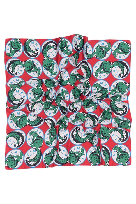 RED SQUIRRELS AND LOGOS SCARF 2