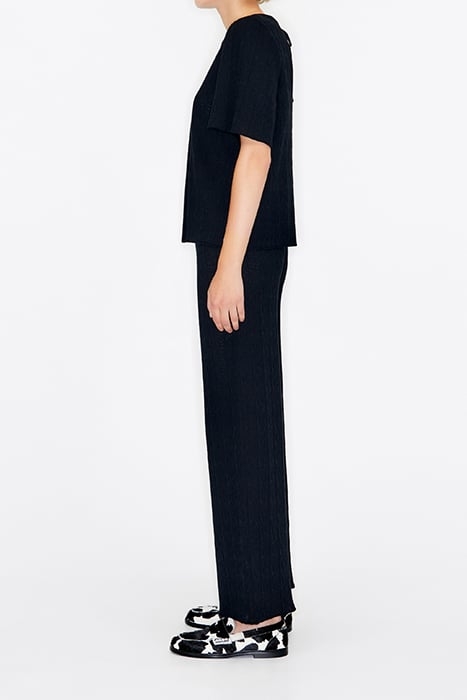 BLACK JERSEY-KNIT TROUSERS 4