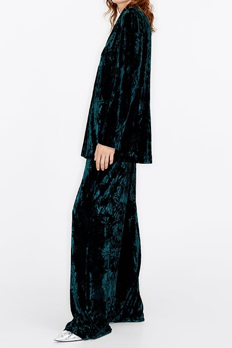 GREEN VELVET A-LINE BLAZER 4