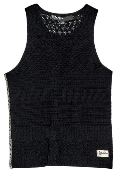 BLACK FITTED KNIT TOP 3