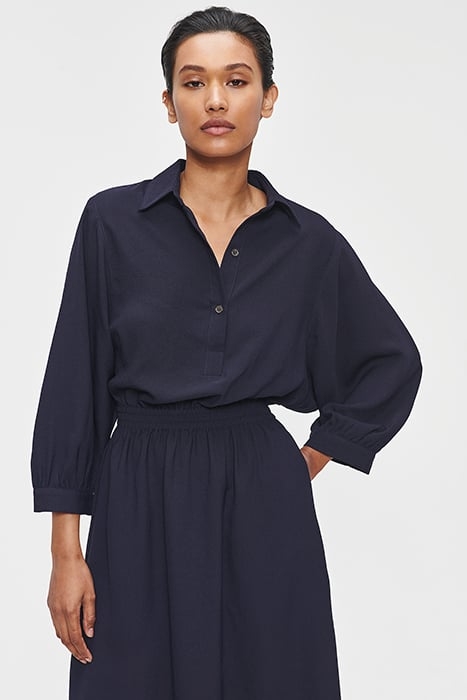 FLUID WAISTED DRESS INK BLUE 3