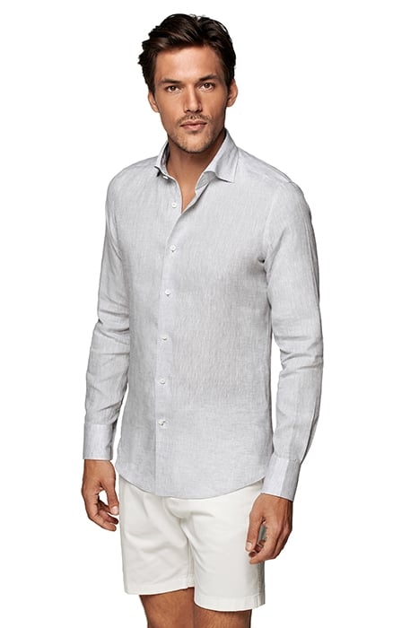 LIGHT GREY SLIM FIT SHIRT 1