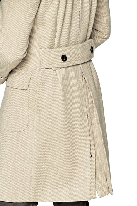 LIGHT BROWN TWILL POLO COAT 6