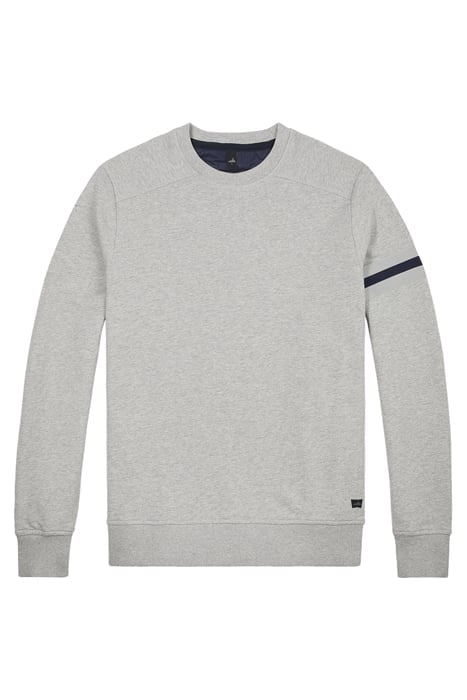 MOORE-BAND | CREW NECK SWEATER LIGHT GREY MELANGE 1