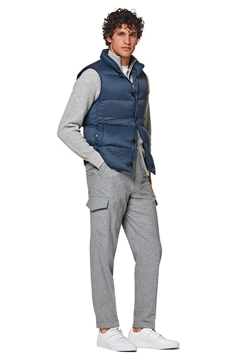 LIGHT GREY WIDE LEG TAPERED TROUSERS 4