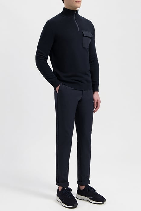 LEWIS | COTTON HALF ZIP PULLOVER NIGHT BLUE 3