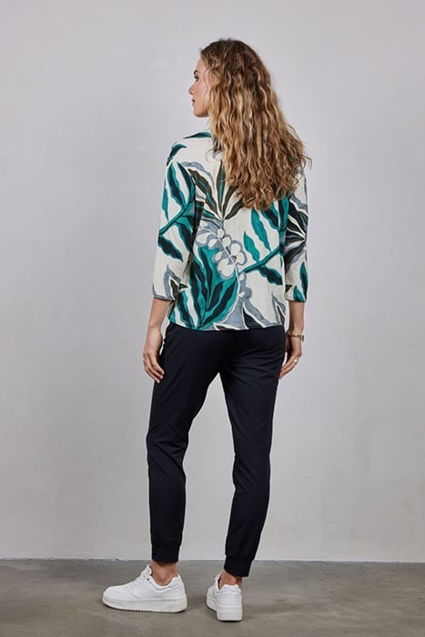 LOOSE V-TEE FREE 3/4 SLEEVES ALFALFA GREEN WITH PALM SPRINGS 3