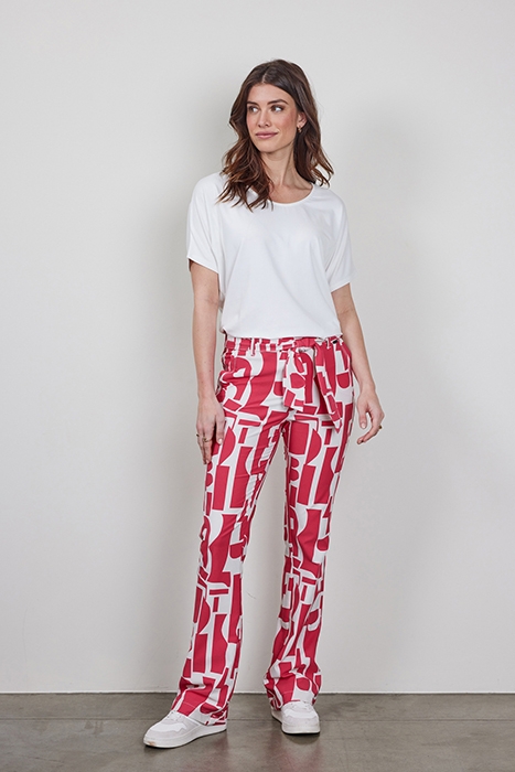 TRAVEL PANTS PASEO PRINT PINK 2