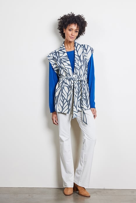 SLEEVELESS VEST DIAM PRINT DARKBLUE WITH LUSH PRINT 2