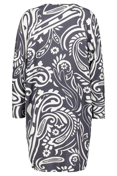 COMFY LOOSE DRESS PRINTED 3/4 DARK SHADOW WITH GRANDEUR PRIN 5