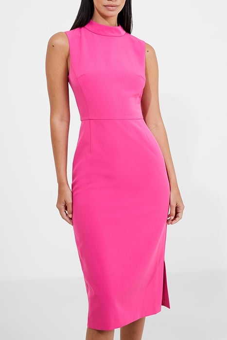 ECHO CREPE MOCK NECK DRESS PURPLE 1