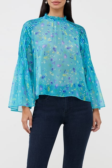 ADEN HALLIE PLEAT CRINKLE TOP GREEN 1