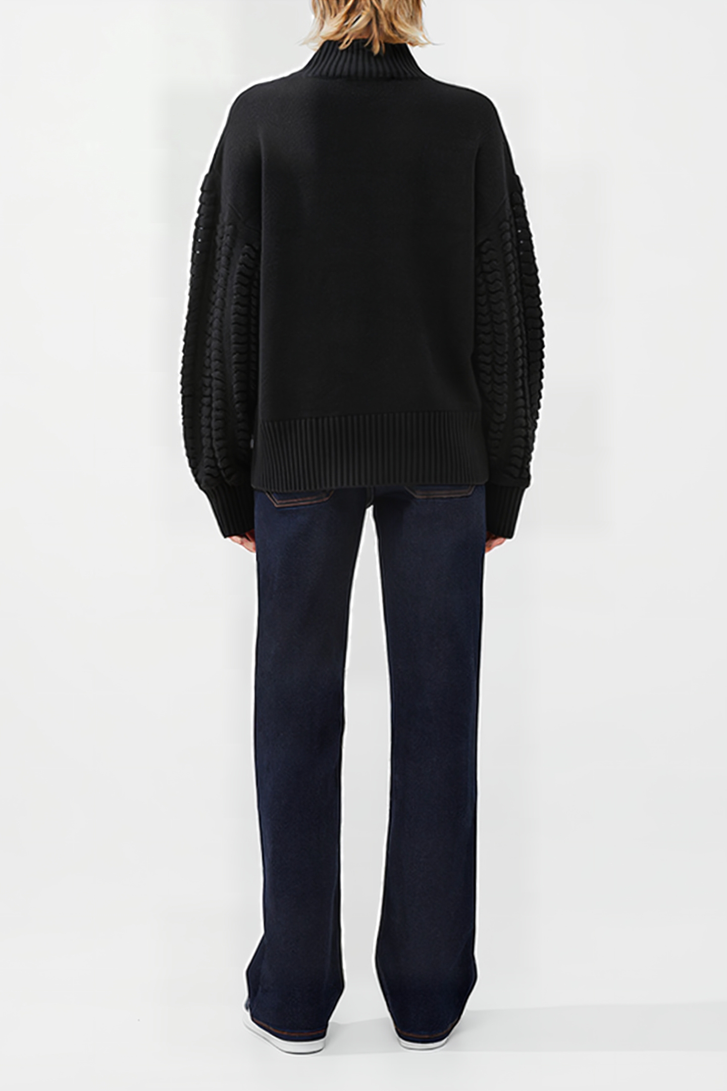 JOLEE COTTON NYLON WOOL LS CRW BLACK 3