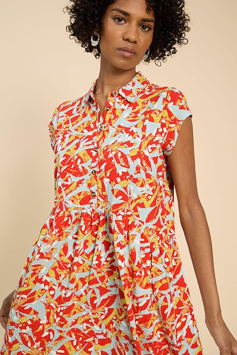 EVERLY JERSEY SHIRT DRE ORANGE PRINTED 3