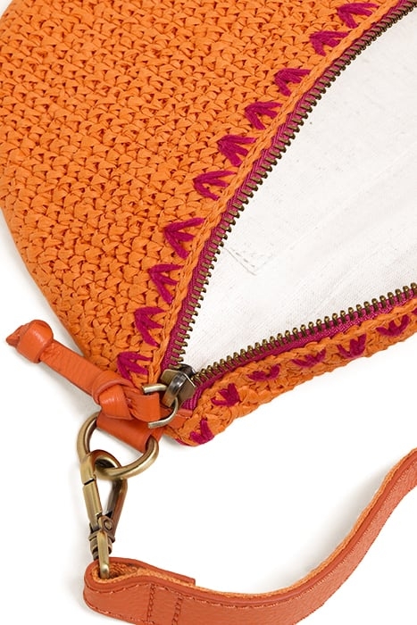 SEBBY MINI RAFFIA SLING BAG BRIGHT ORANGE 2