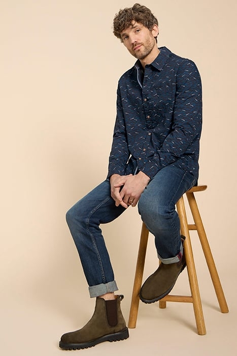 SHOAL PRINTED  SHIRT NAVY PRINTED 3