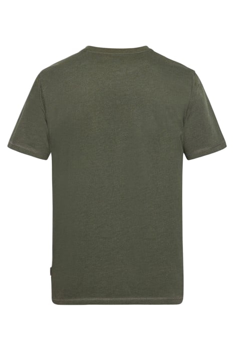 LIAMSI FRONT PRINT TEE+ FULL GREEN MELANGE 5