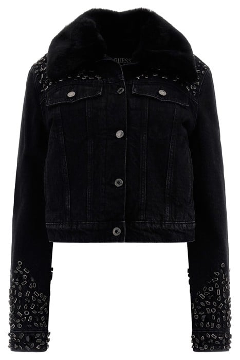 DORIA SHEARLING JACKET CRATERS STONES 4