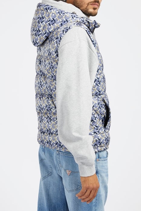 SUPER LIGHT PUFFA VEST G CHAIN BLUE AOP 2